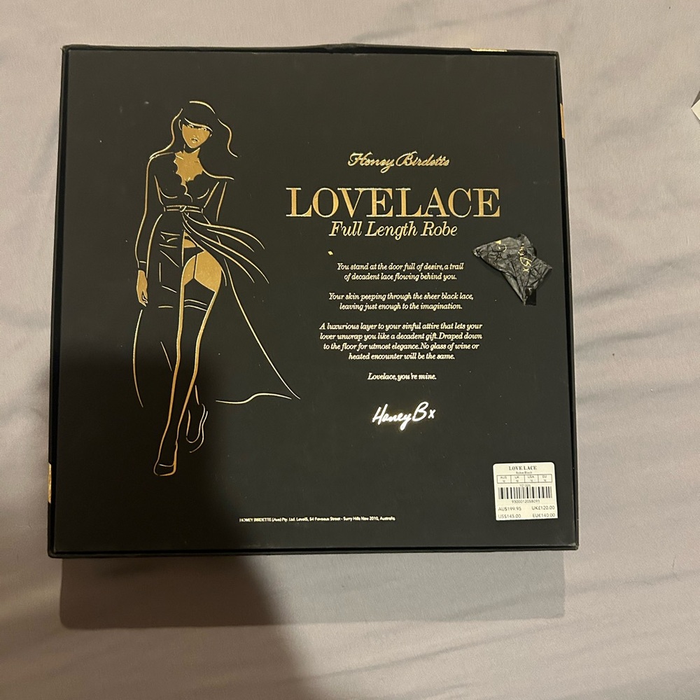 Honey Birdette love lace full length robe